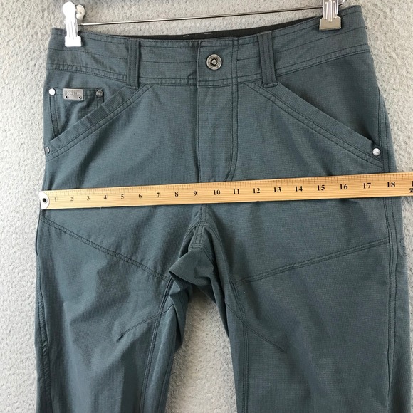 Kuhl Mens Pants Grey Outdoor Hiking Cargo Zip Pockets Straight Leg Sz 30x34 - Picture 7 of 12